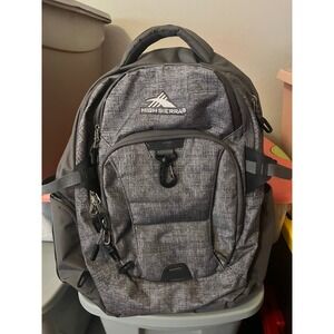 High Sierra Gray Heathered Multi-Compartment Backpack Tech Sleeve‎ School Travel